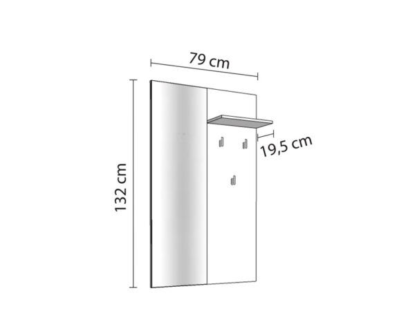 Ogledalo/Vješalica SARDINIA OG CIV