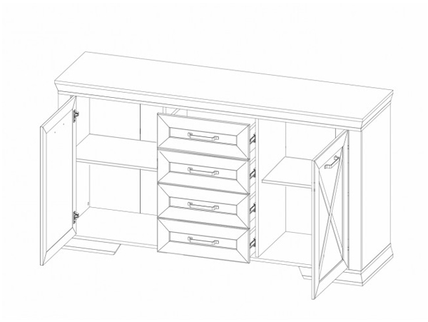 Komoda MARSELLE KOM2D4S