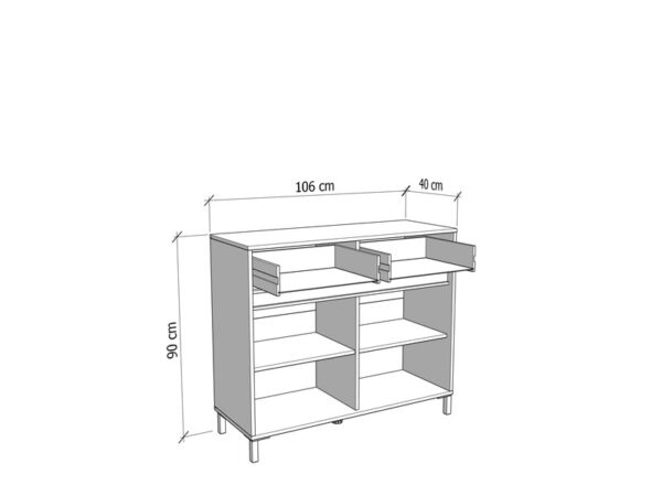 Komoda MARRON 106 2K2F2V