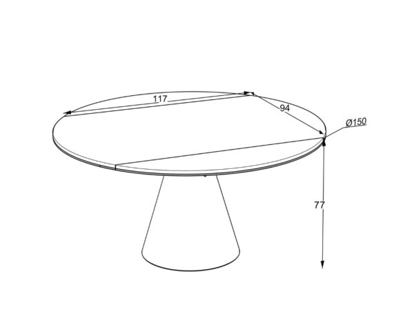 Trpezarijski sto Yandan 150