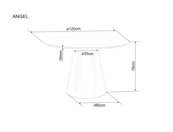 Trpezarijski sto ANGEL 120 hrast